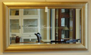 Specchiera in legno stile classico con finitura foglia oro